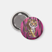 Wild Me Tiger Black en Roze Magneet (Voorkant / Achterkant)