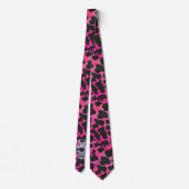 Wild Me Tiger Black en Roze Stropdas (Achterkant)