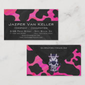 Wild Me Tiger Black en Roze Visitekaartje (Voorkant / Achterkant)
