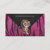 Wild Me Tiger Black en Roze Visitekaartje (Achterkant)