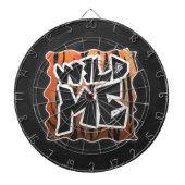 Wild Me Tiger Hot oranje en zwart afdrukken Dartbord (Voorkant)