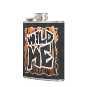 Wild Me Tiger Hot oranje en zwart afdrukken Heupfles (Links)