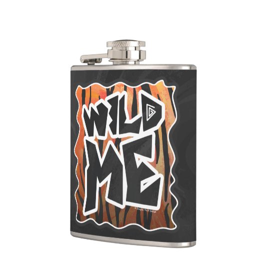Wild Me Tiger Hot oranje en zwart afdrukken Heupfles (Links)