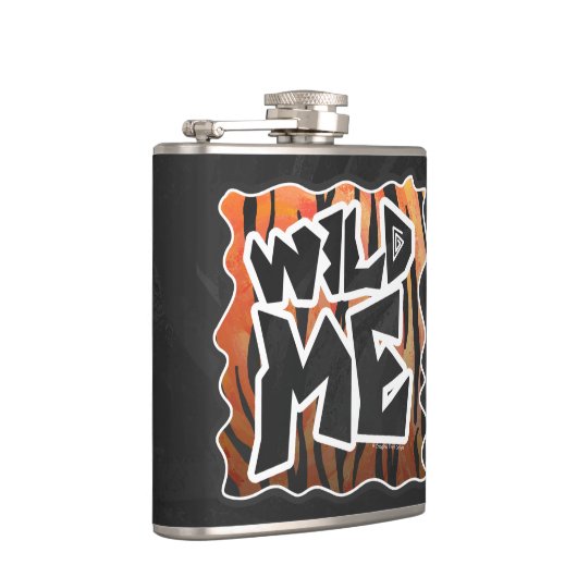 Wild Me Tiger Hot oranje en zwart afdrukken Heupfles (Rechts)