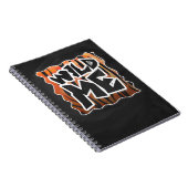 Wild Me Tiger Hot oranje en zwart afdrukken Notitieboek (Rechterzijde)