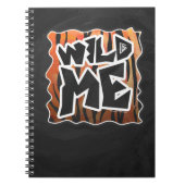 Wild Me Tiger Hot oranje en zwart afdrukken Notitieboek (Voorkant)