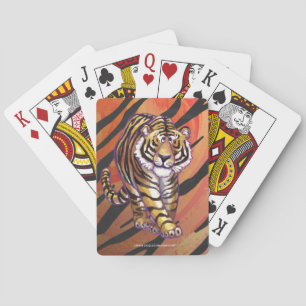 Wild Me Tiger Hot oranje en zwart afdrukken Pokerkaarten