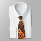 Wild Me Tiger Hot oranje en zwart afdrukken Stropdas (Gebonden)