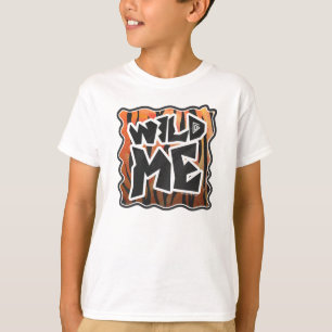 Wild Me Tiger Hot oranje en zwart afdrukken T-shirt