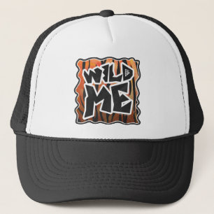 Wild Me Tiger Hot oranje en zwart afdrukken Trucker Pet