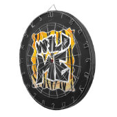 Wild Me Tiger Oranje en zwart Dartbord (Voorkant Rechts)