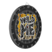 Wild Me Tiger Oranje en zwart Dartbord (Voorkant Links)