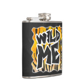 Wild Me Tiger Oranje en zwart Heupfles (Rechts)