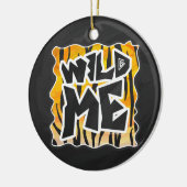 Wild Me Tiger Oranje en zwart Keramisch Ornament (Links)