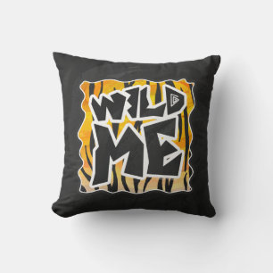 Wild Me Tiger Oranje en zwart Kussen