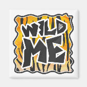Wild Me Tiger Oranje en zwart Magneet (Voorkant)