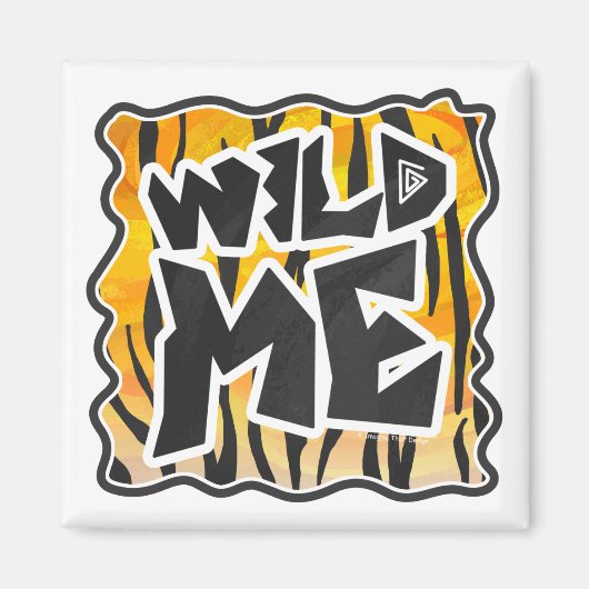 Wild Me Tiger Oranje en zwart Magneet (Voorkant)
