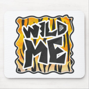 Wild Me Tiger Oranje en zwart Muismat