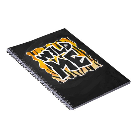 Wild Me Tiger Oranje en zwart Notitieboek (Rechterzijde)