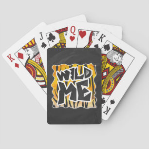 Wild Me Tiger Oranje en zwart Pokerkaarten