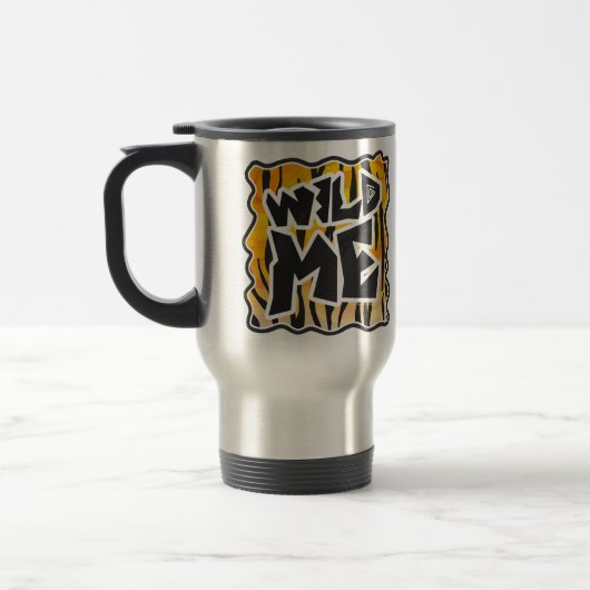Wild Me Tiger Oranje en zwart Reisbeker (Links)