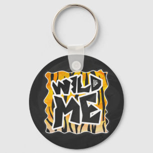 Wild Me Tiger Oranje en zwart Sleutelhanger