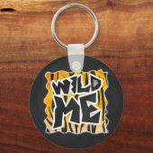 Wild Me Tiger Oranje en zwart Sleutelhanger (Voorkant)