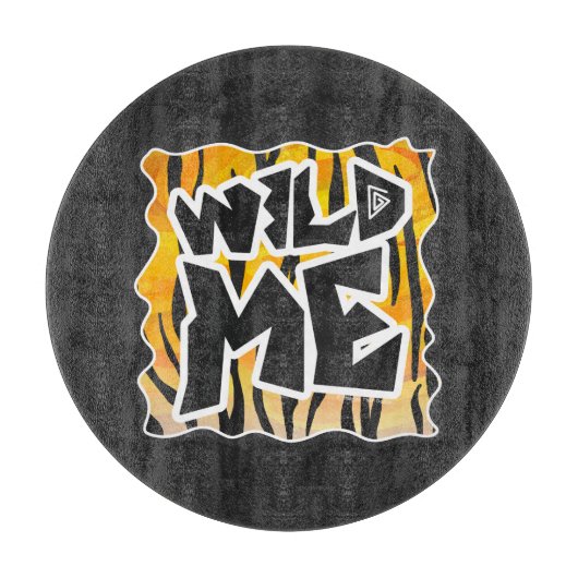 Wild Me Tiger Oranje en zwart Snijplank (Voorkant)