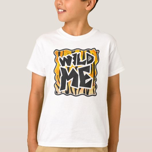 Wild Me Tiger Oranje en zwart T-shirt (Voorkant)