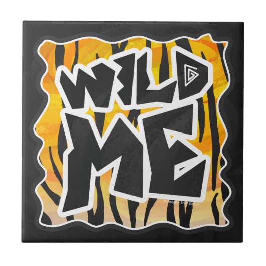 Wild Me Tiger Oranje en zwart Tegeltje (Voorkant)