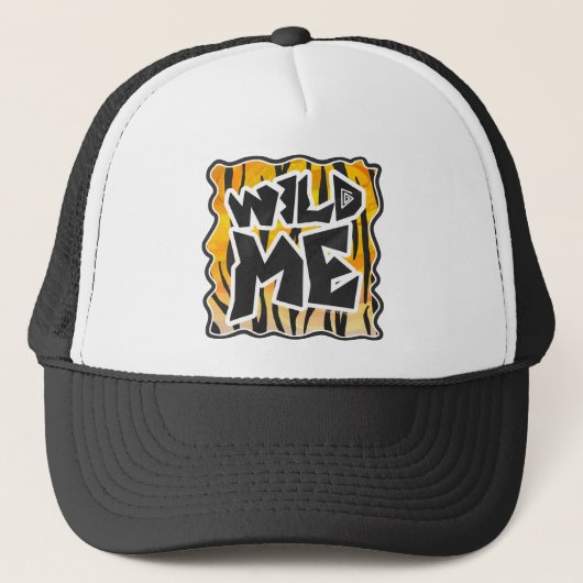 Wild Me Tiger Oranje en zwart Trucker Pet (Voorkant)