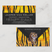 Wild Me Tiger Oranje en zwart Visitekaartje (Voorkant / Achterkant)