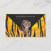Wild Me Tiger Oranje en zwart Visitekaartje (Achterkant)