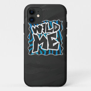 Wild Me Zebra Black en Blue iPhone 11 Hoesje