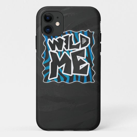 Wild Me Zebra Black en Blue Case-Mate iPhone Case (Achterkant)