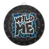 Wild Me Zebra Black en Blue Dartbord (Voorkant)