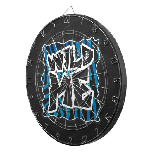 Wild Me Zebra Black en Blue Dartbord (Voorkant Rechts)