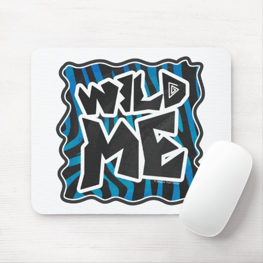 Wild Me Zebra Black en Blue Muismat (Met muis)