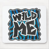 Wild Me Zebra Black en Blue Muismat (Voorkant)