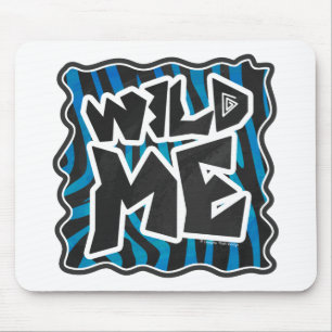 Wild Me Zebra Black en Blue Muismat