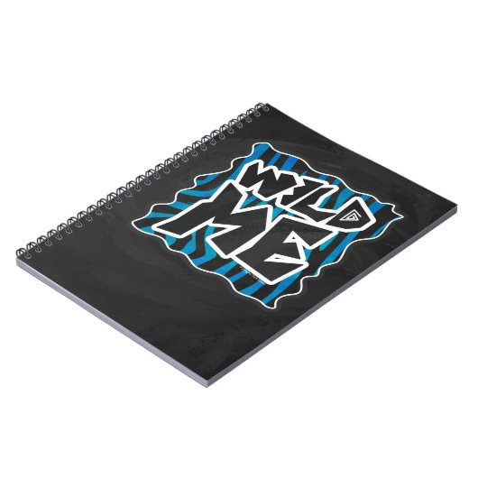Wild Me Zebra Black en Blue Notitieboek (Linkerzijde)