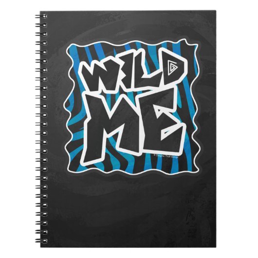 Wild Me Zebra Black en Blue Notitieboek (Voorkant)