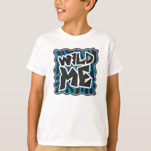 Wild Me Zebra Black en Blue T-shirt