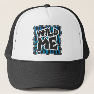 Wild Me Zebra Black en Blue Trucker Pet
