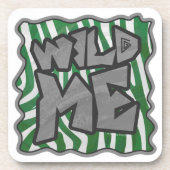Wild Me Zebra Green en White Bier Onderzetter (Voorkant)