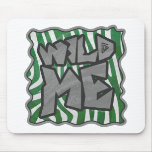 Wild Me Zebra Green en White Muismat