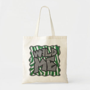 Wild Me Zebra Green en White Tote Bag