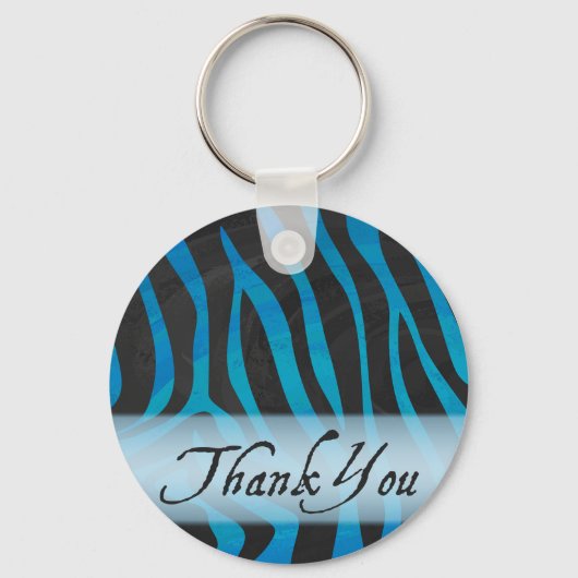Wild me Zebra Pattern Dank je Sleutelhanger (Voorkant)