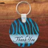 Wild me Zebra Pattern Dank je Sleutelhanger (Voorkant)