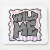 Wild me Zebra Roze en Wit Muismat (Voorkant)